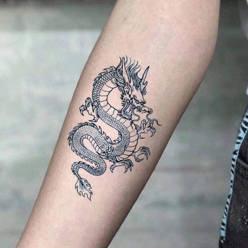 Tiny chinese dragon tattoo